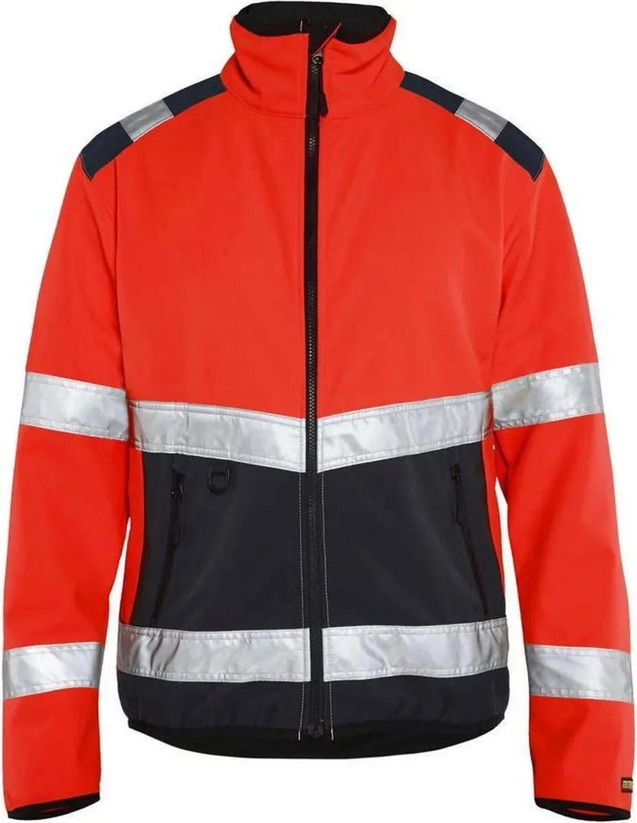 Blåkläder 4877-2516 Softshell Jack - High Vis Rood/Zwart - XXL