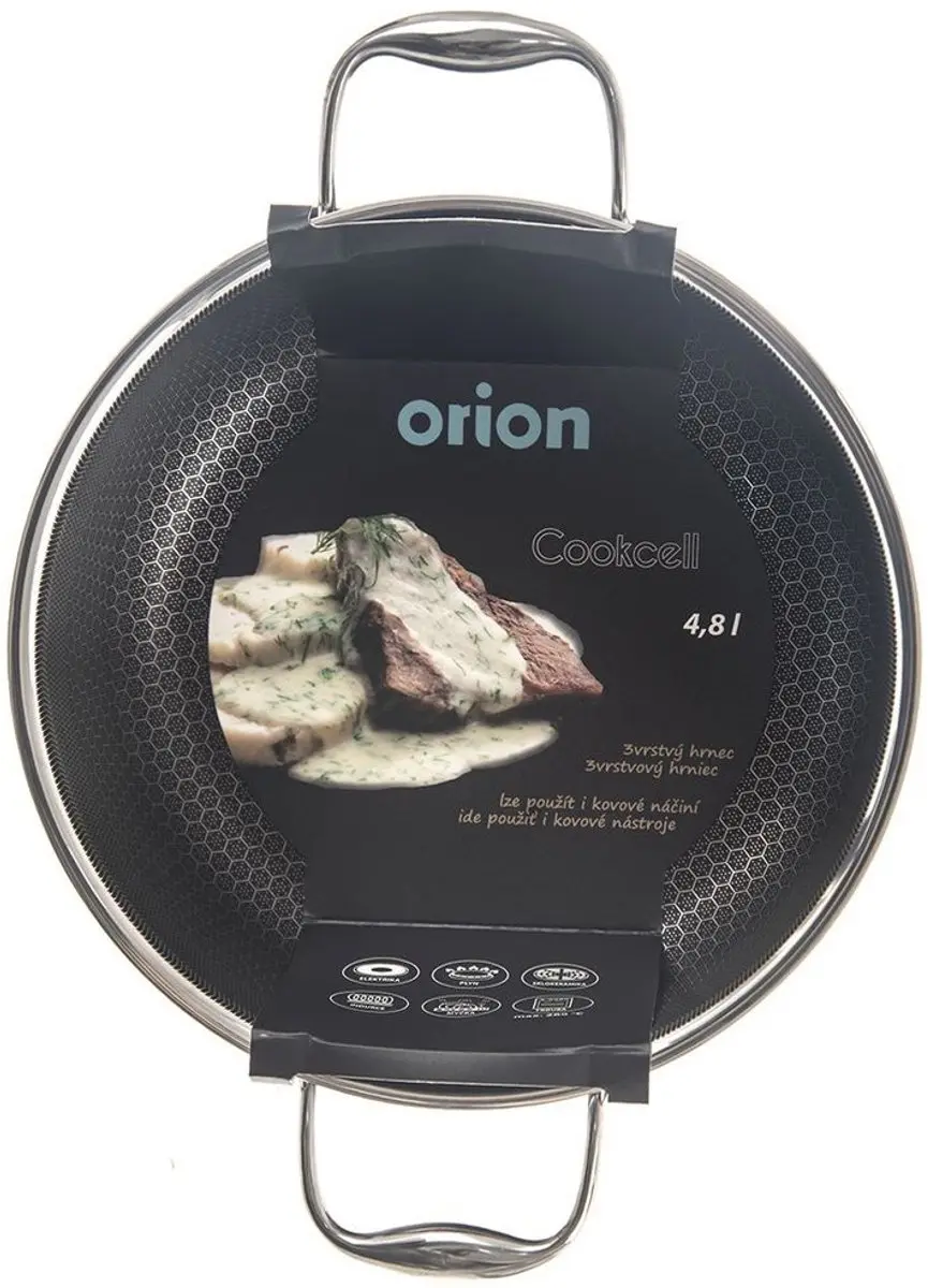 Orion COOKCELL Hybride Staalpot 24cm - 4,8L - Zilver