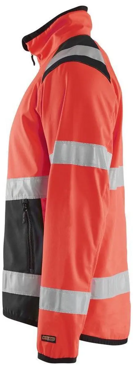 Blåkläder 4877-2516 Softshell Jack - High Vis Rood/Zwart 4XL
