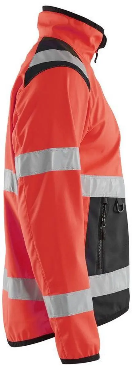 Blåkläder 4877-2516 Softshell Jack - High Vis Rood/Zwart 4XL