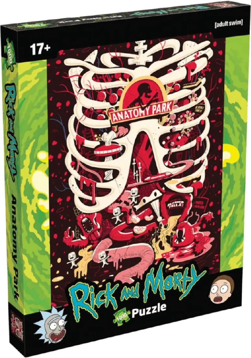Winning Moves Rick and Morty Anatomy Puzzle 1000 Stuks - Multi