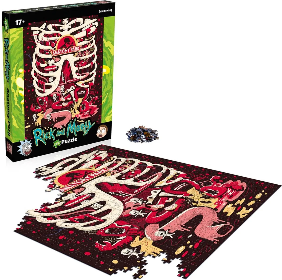 Winning Moves Rick and Morty Anatomy Puzzle 1000 Stuks - Multi