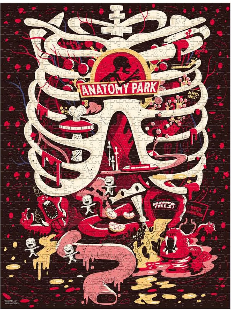 Winning Moves Rick and Morty Anatomy Puzzle 1000 Stuks - Multi