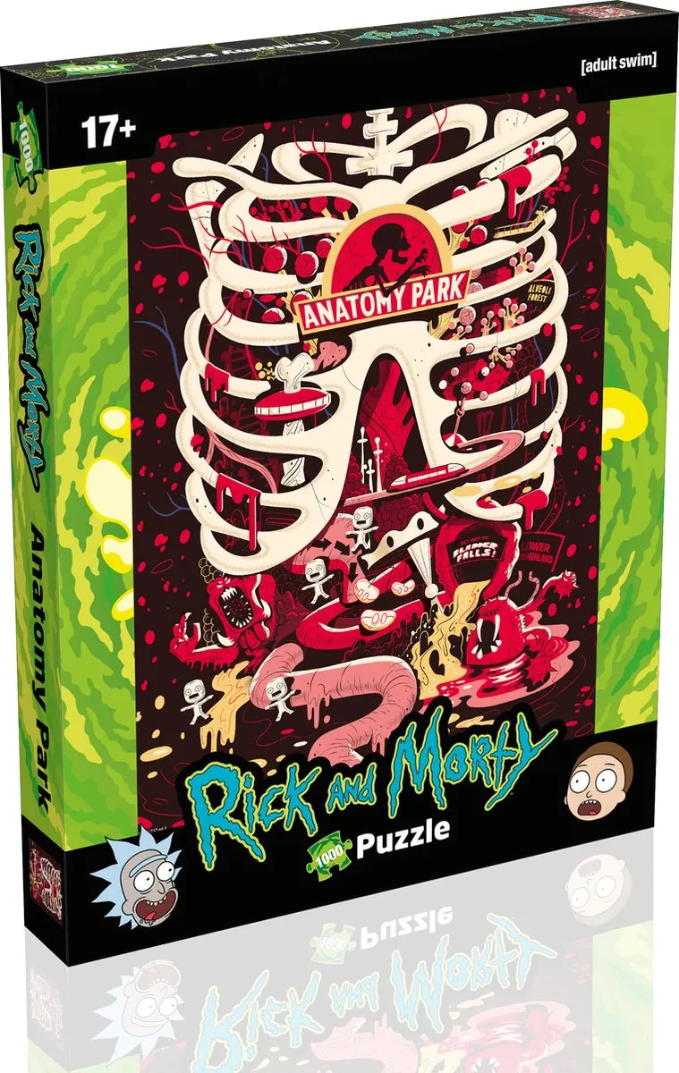 Winning Moves Rick and Morty Anatomy Puzzle 1000 Stuks - Multi
