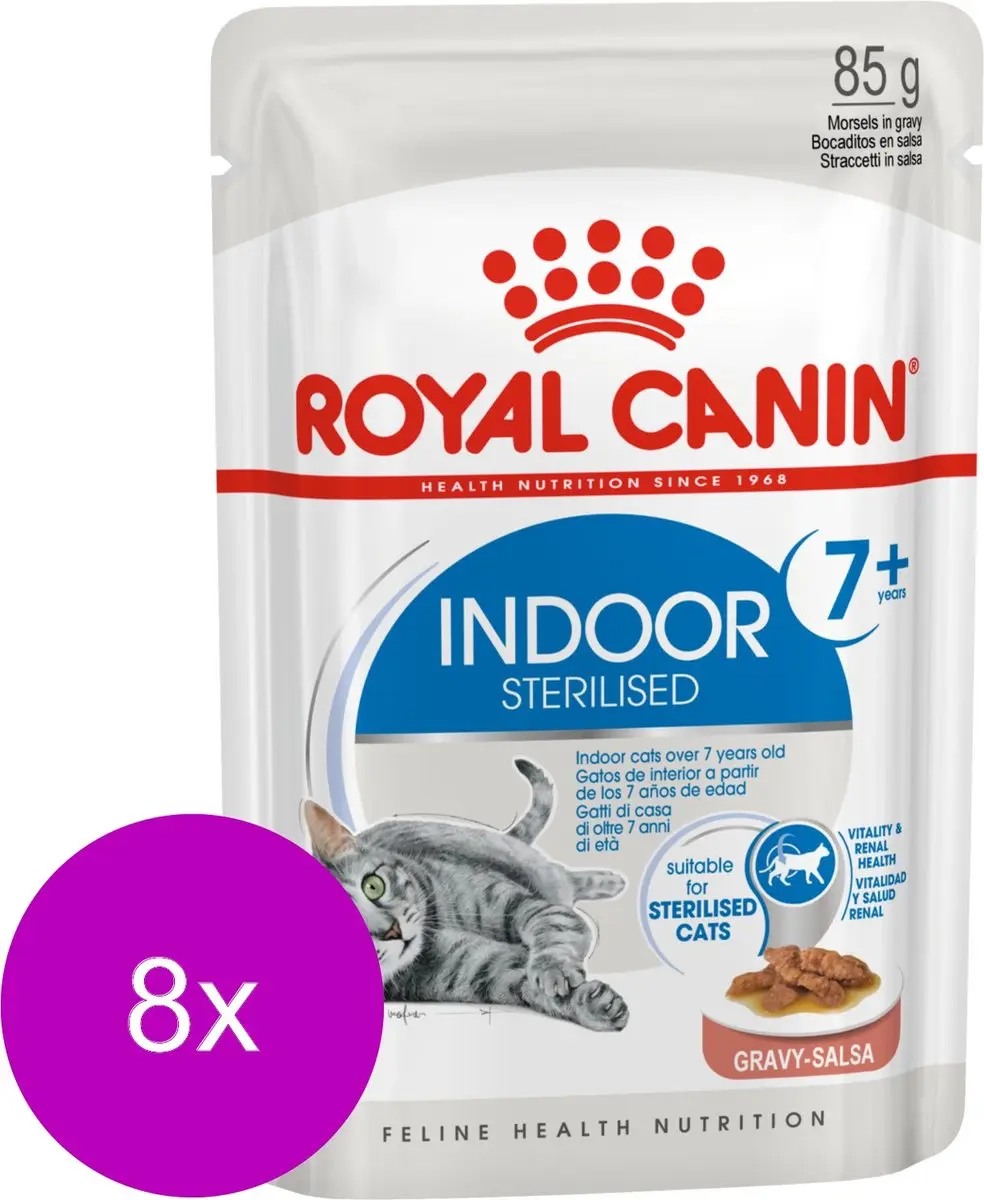 Royal Canin Indoor 7+ In Gravy Kattenvoer
