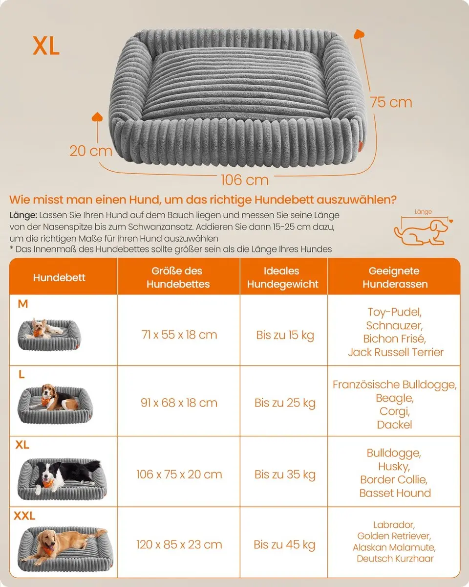 Songmics Orthopedisch Hondenbed - Grote Honden - afbeelding 6 van 6