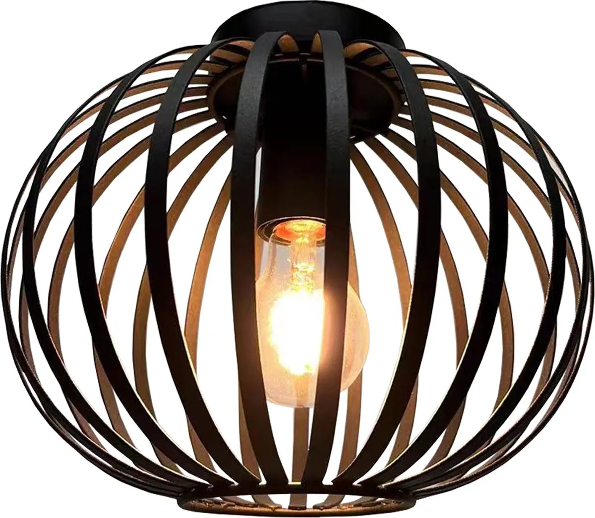 Lucide Manuela Plafondlamp Ø25cm Zwart
