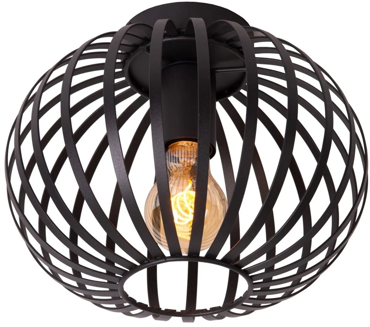Lucide Manuela Plafondlamp Ø25cm Zwart