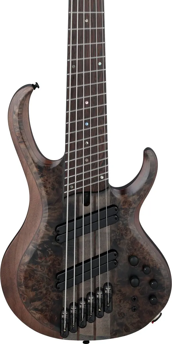 Ibanez BTB806MS Elektrische Basgitaar - 6 Snaren - Transparent Gray Flat