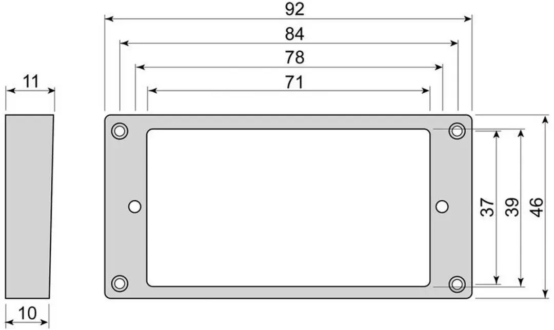 Boston HCS100110BK Humbucker Frame