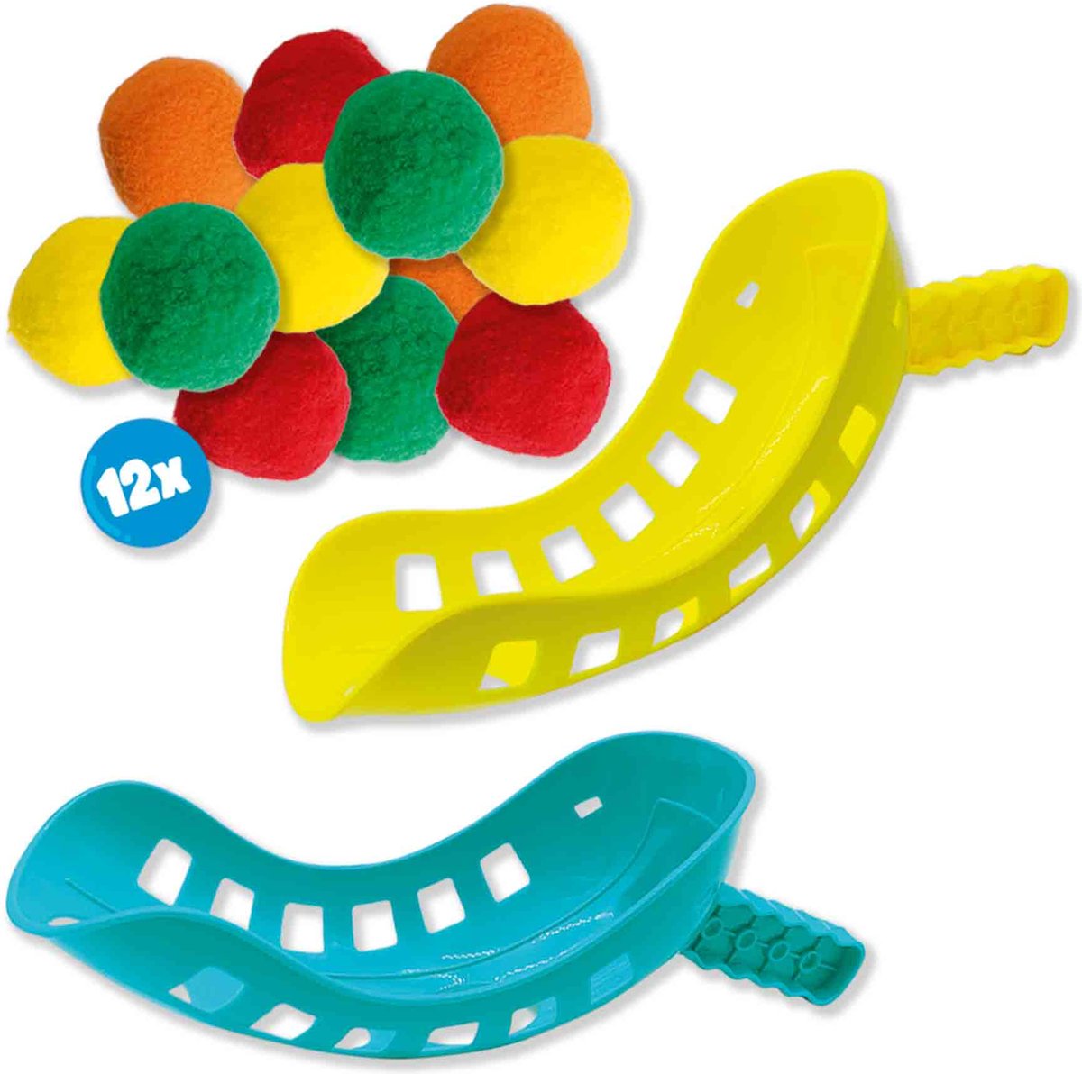 SES - Splash water vangbal - 2 werp- en vang tools met 12 splash waterballen - droog en nat te gebruiken - spel bij warm weer met water