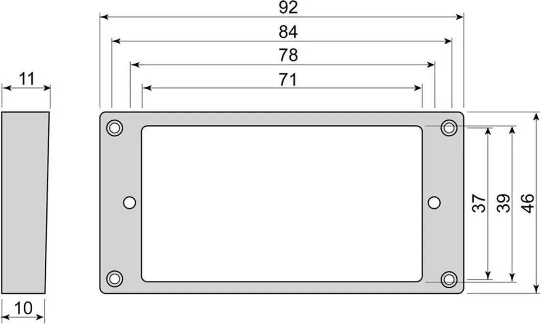 Boston HCS100110IV Humbucker Frame - Ivoorkleur - afbeelding 2 van 2
