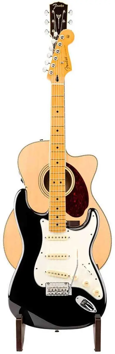 Hercules Fender Deluxe Houten Gitaarstandaard - 2-Tier - Bruin
