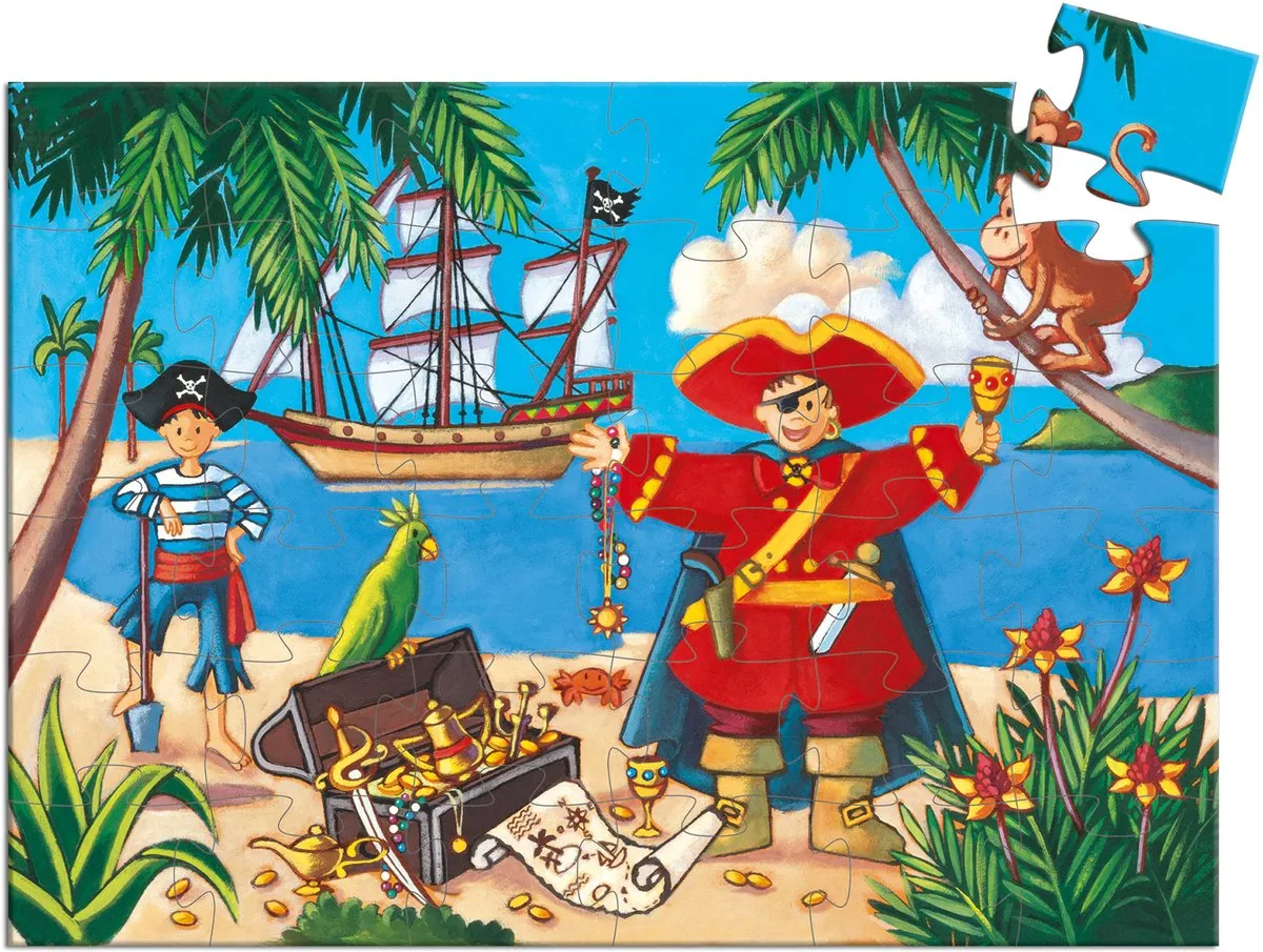 Djeco De Piraat en Z'n Schat Puzzel - 36 Stuks