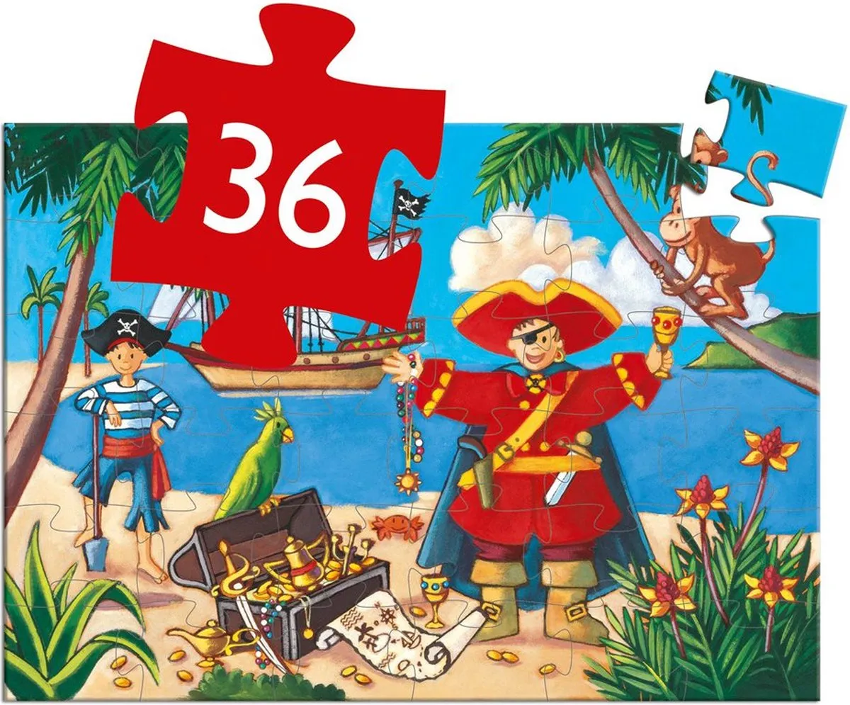 Djeco De Piraat en Z'n Schat Puzzel