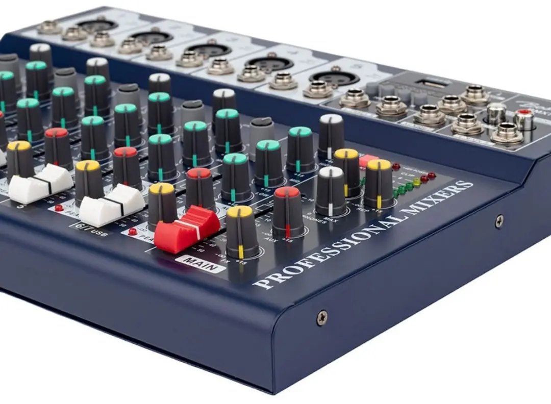 Boston BMX7 Mengpaneel - 5 Mono 1 Stereo USB - Blauw