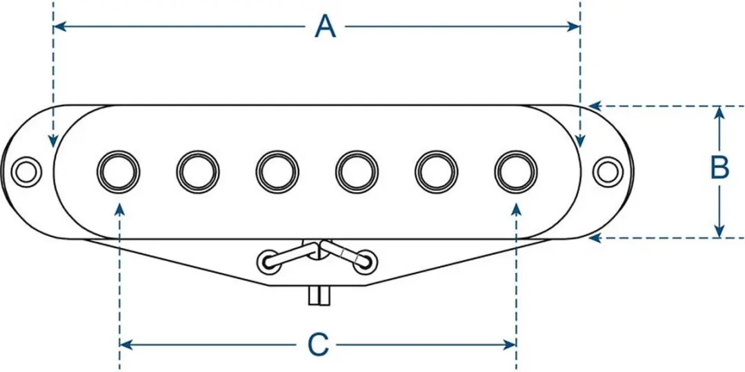 Boston VSC-57-MWH Single Coil Pickup - Alnico 5 - Zwart