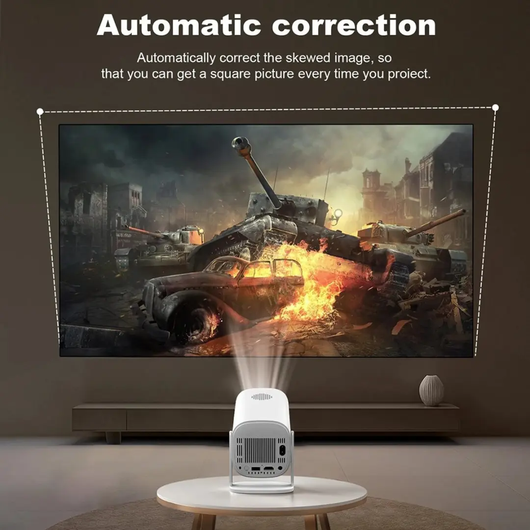 ECTEATOY Mini Beamer Thuisbioscoop Projector 720P - 160 ANSI Lumen - Wit