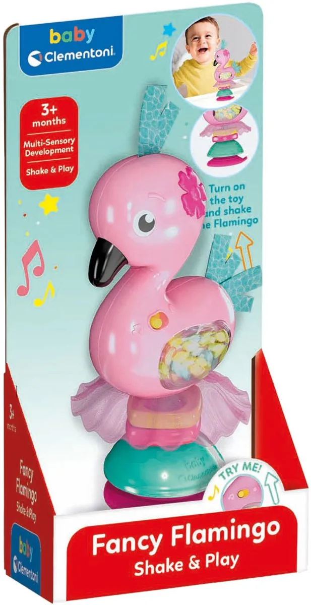 Clementoni Baby Fancy Flamingo Rammelaar - Multi kleuren