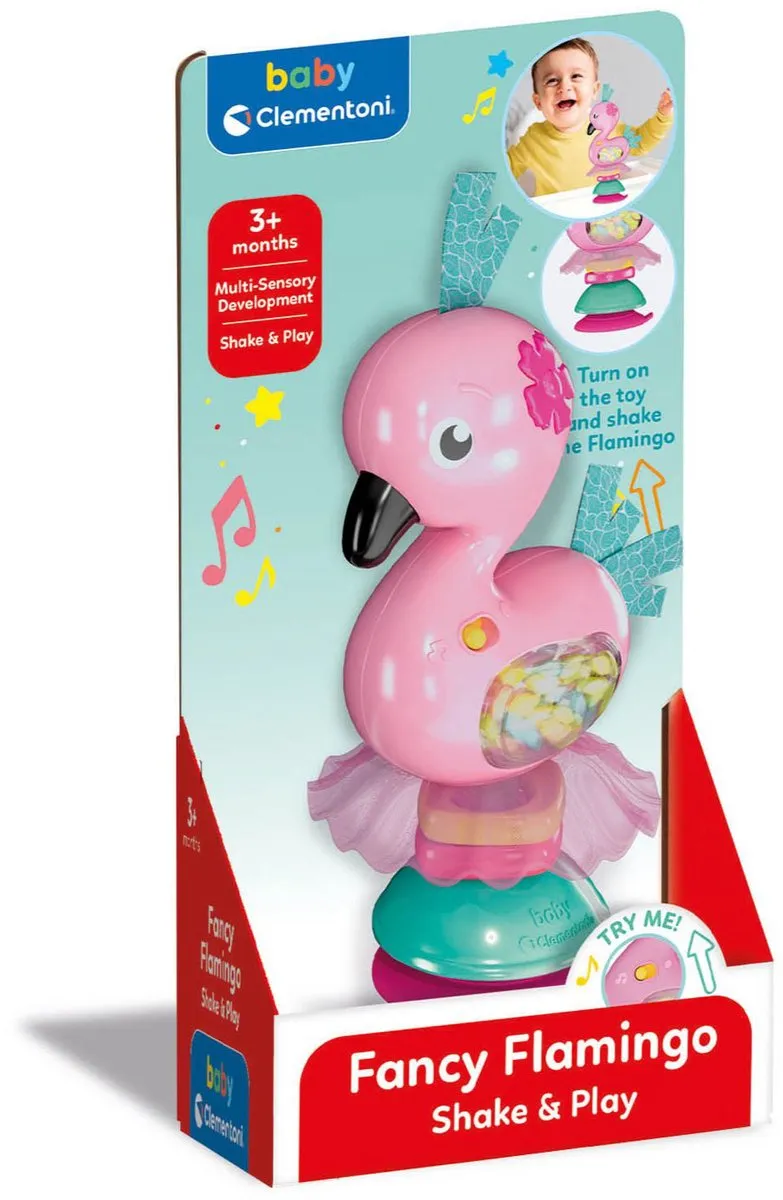 Clementoni Baby Fancy Flamingo Rammelaar