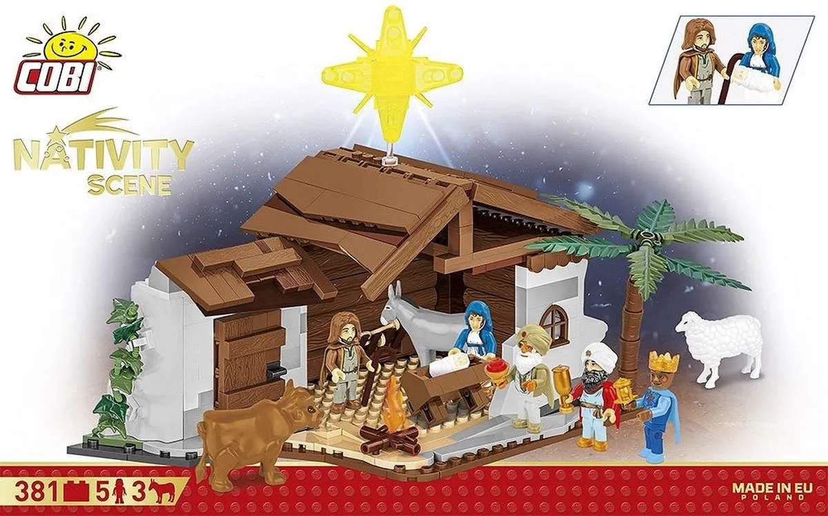 Cobi Kerststal Kerstwieg 20006 - 381 Onderdelen - Meerkleurig