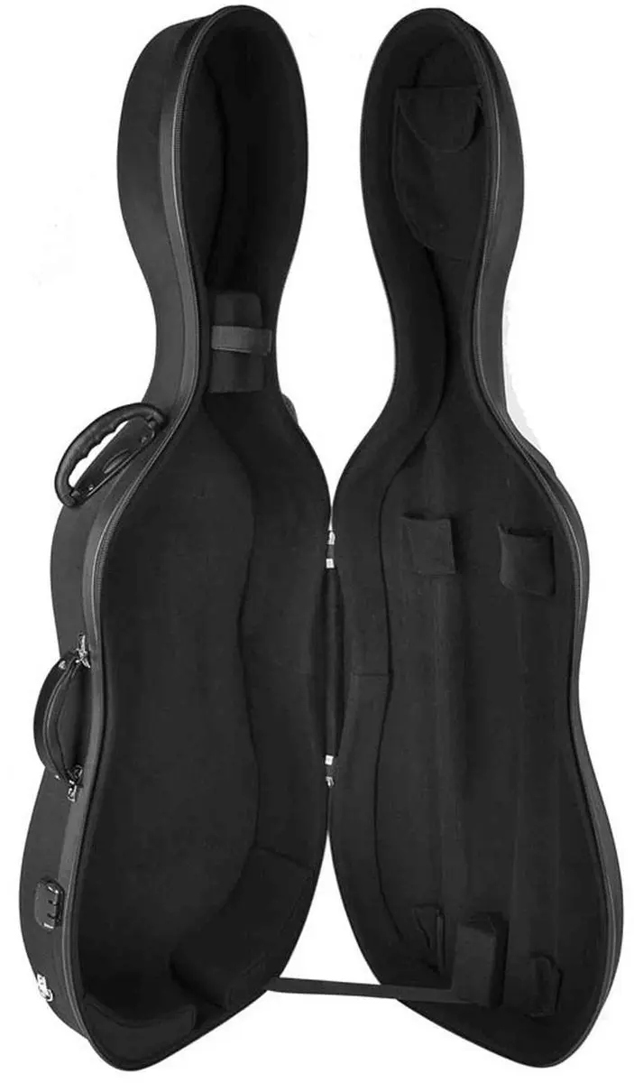 Leonardo CC-144-BK Cellokoffer - 4/4 Gevormd - Zwart