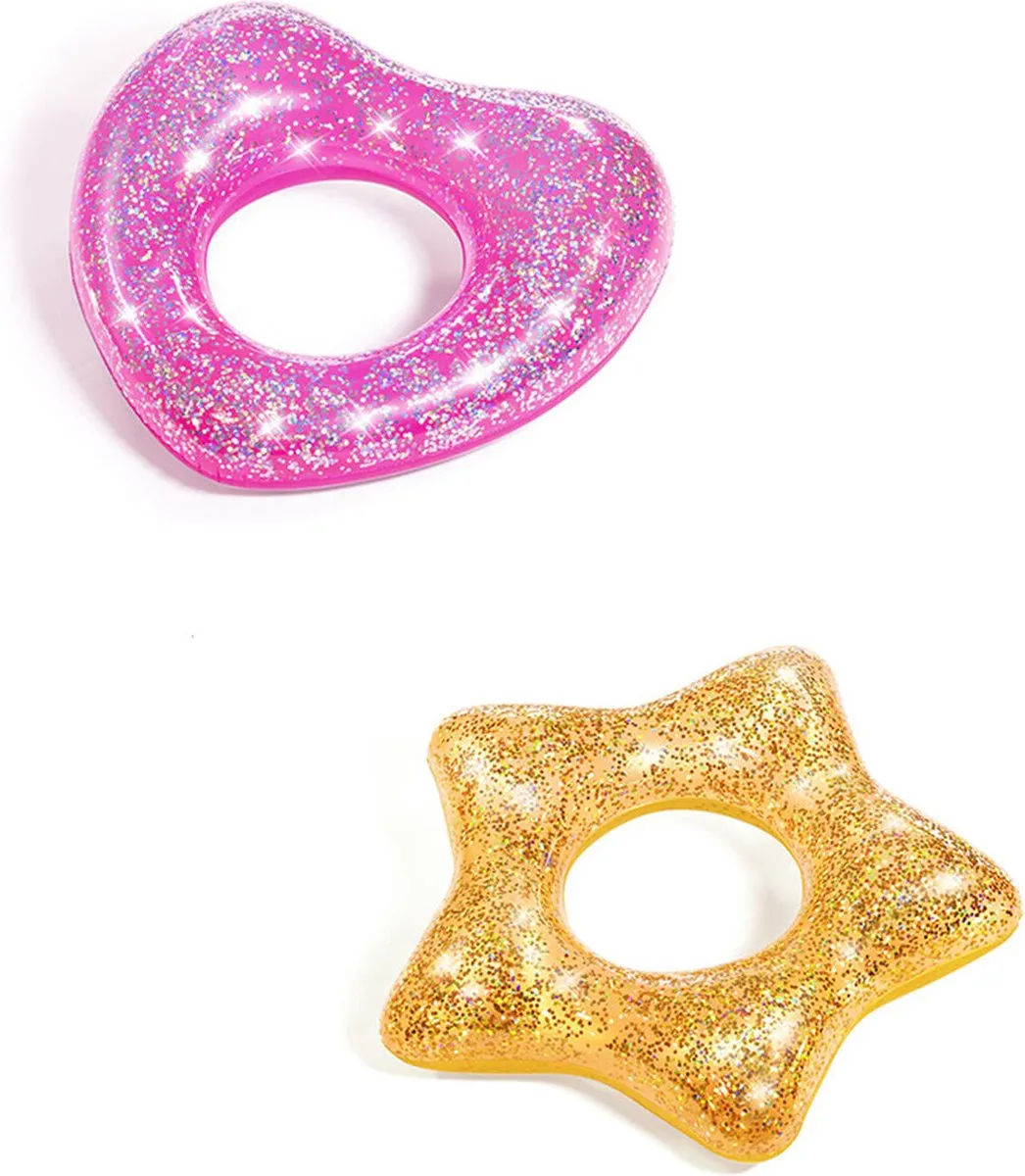 Bestway Glitter Zwemband Roze Hart - afbeelding 2 van 6