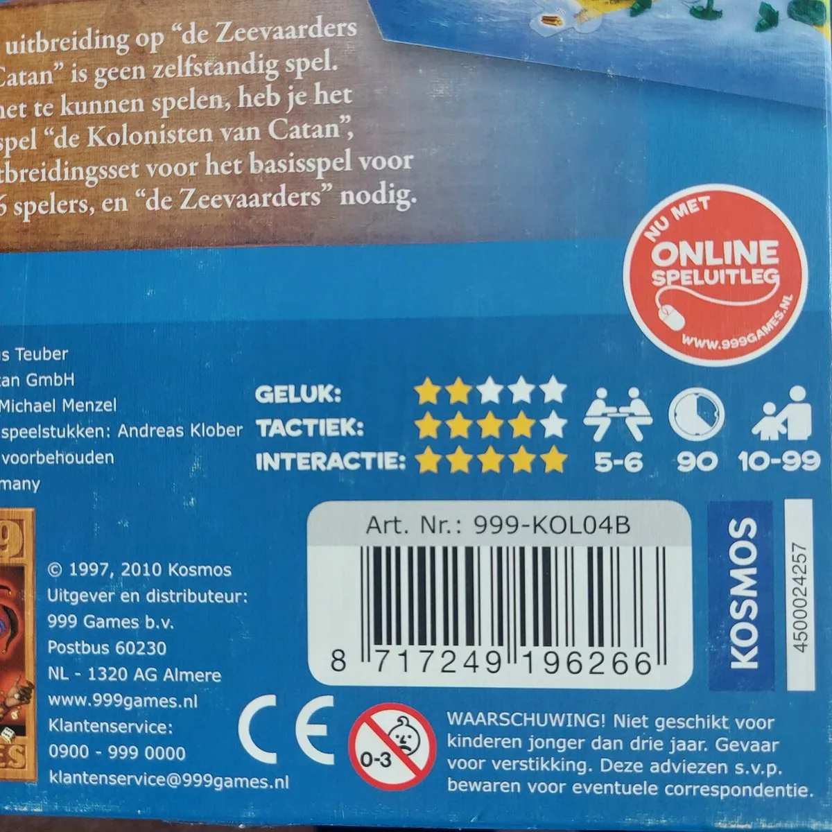 999 Games Catan Uitbreiding Zeevaarders - 5/6 Spelers