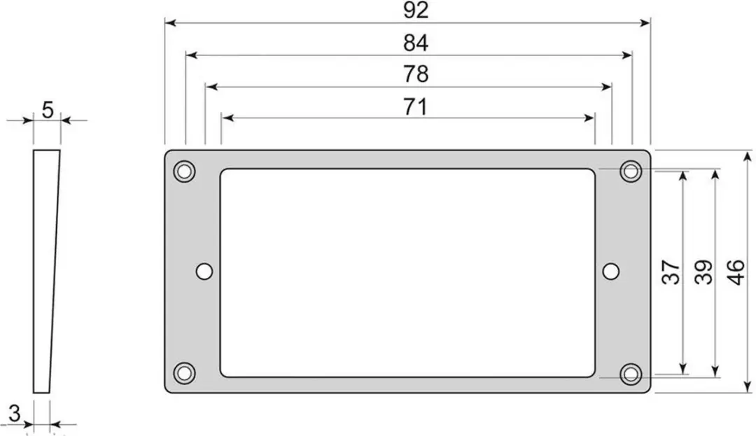 Boston HCS3050BK Humbucker Frame - Zwart