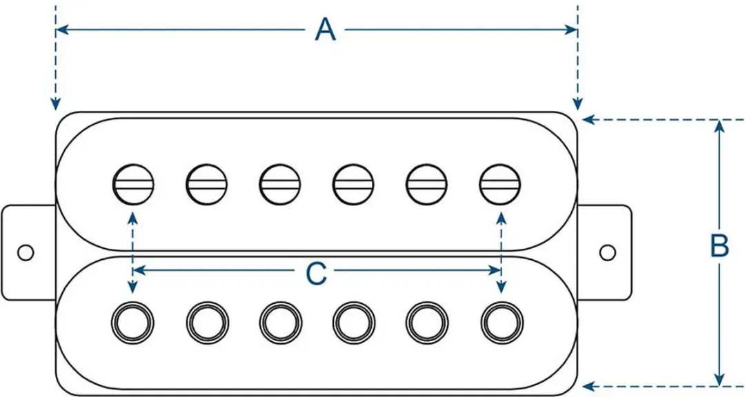 Boston PHB-90-BIV Humbucker Pickup - Alnico 5 - 4-aderig - ivoor