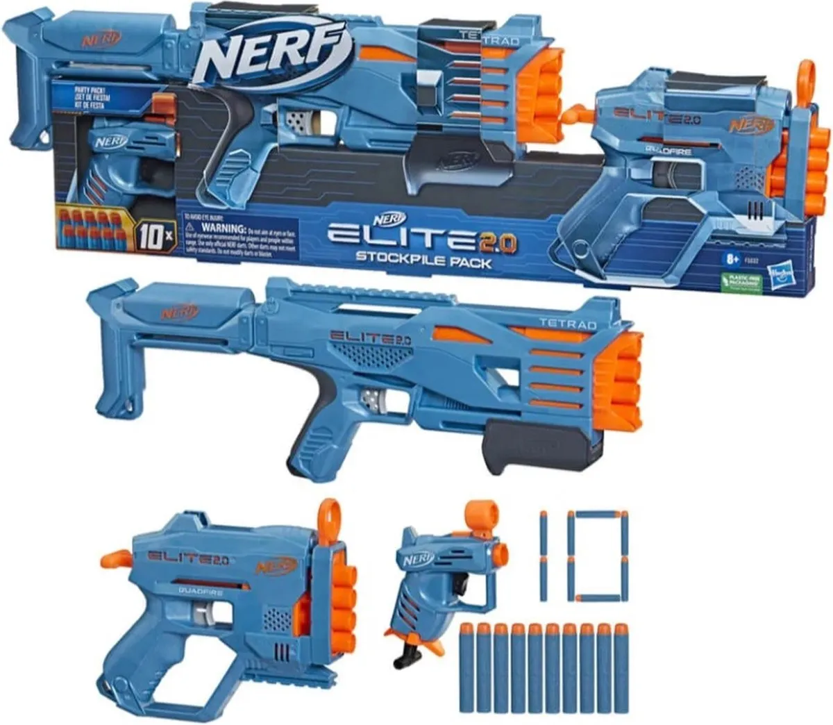 Nerf Elite 2.0 Stockpile pack ,F5031EU4, Speelgoedblaster, 8 jaar