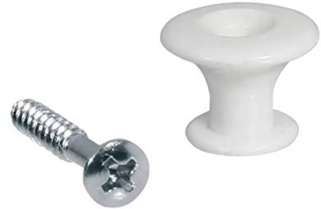 Boston EP-W Eindpin 12-Pack - Plastic - Wit