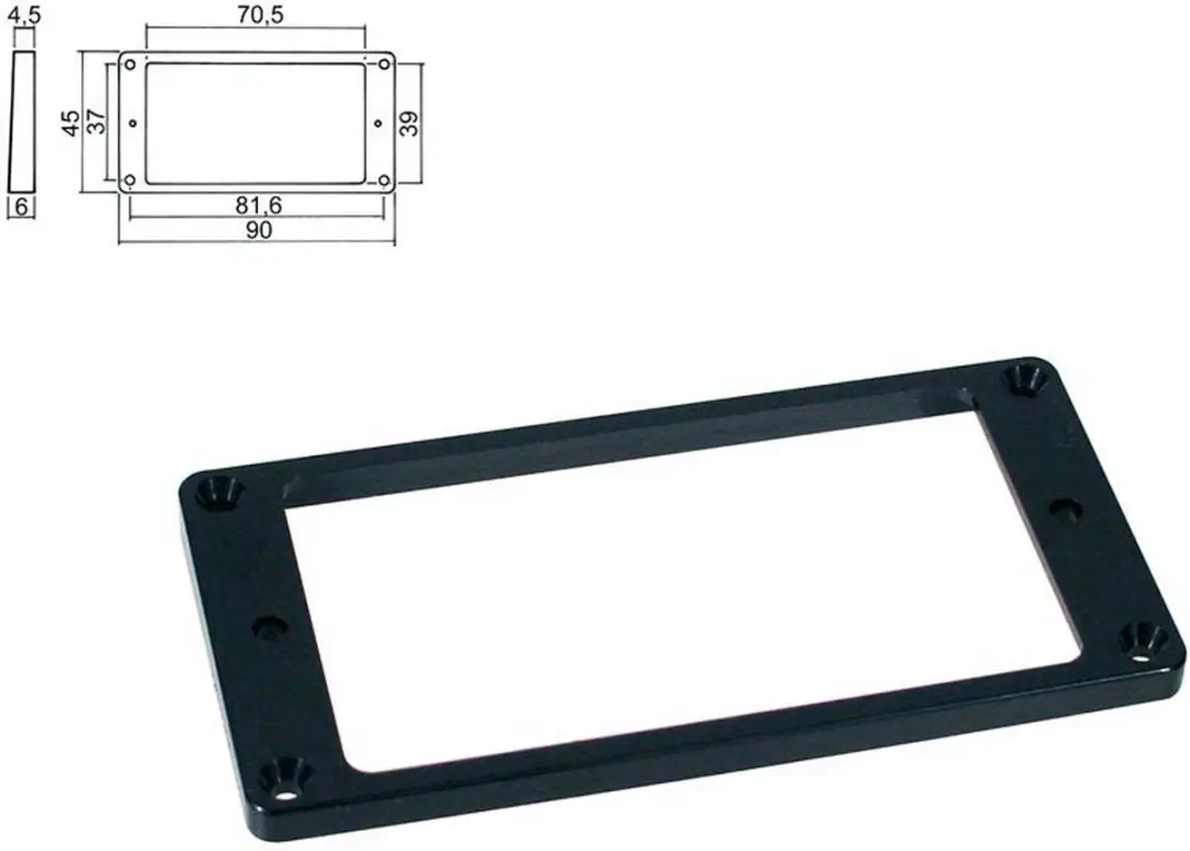 Boston HPF-02-SBK Flat Humbucker Pickup Ring