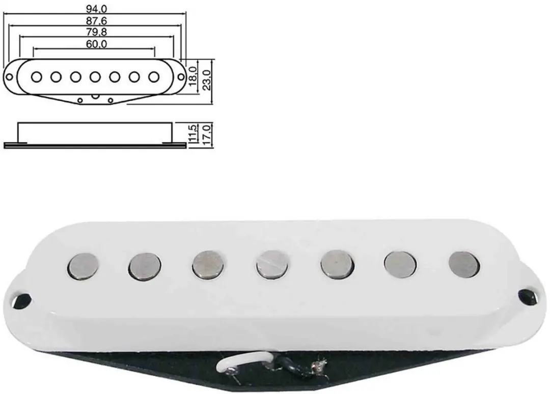 Boston Stallion PU-19-WH 7-Snaar Gitaar