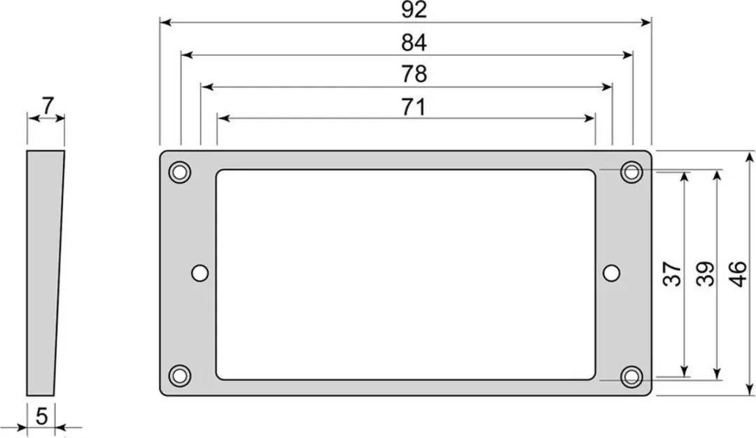 Boston HFS5070BK Humbucker Frame - Zwart