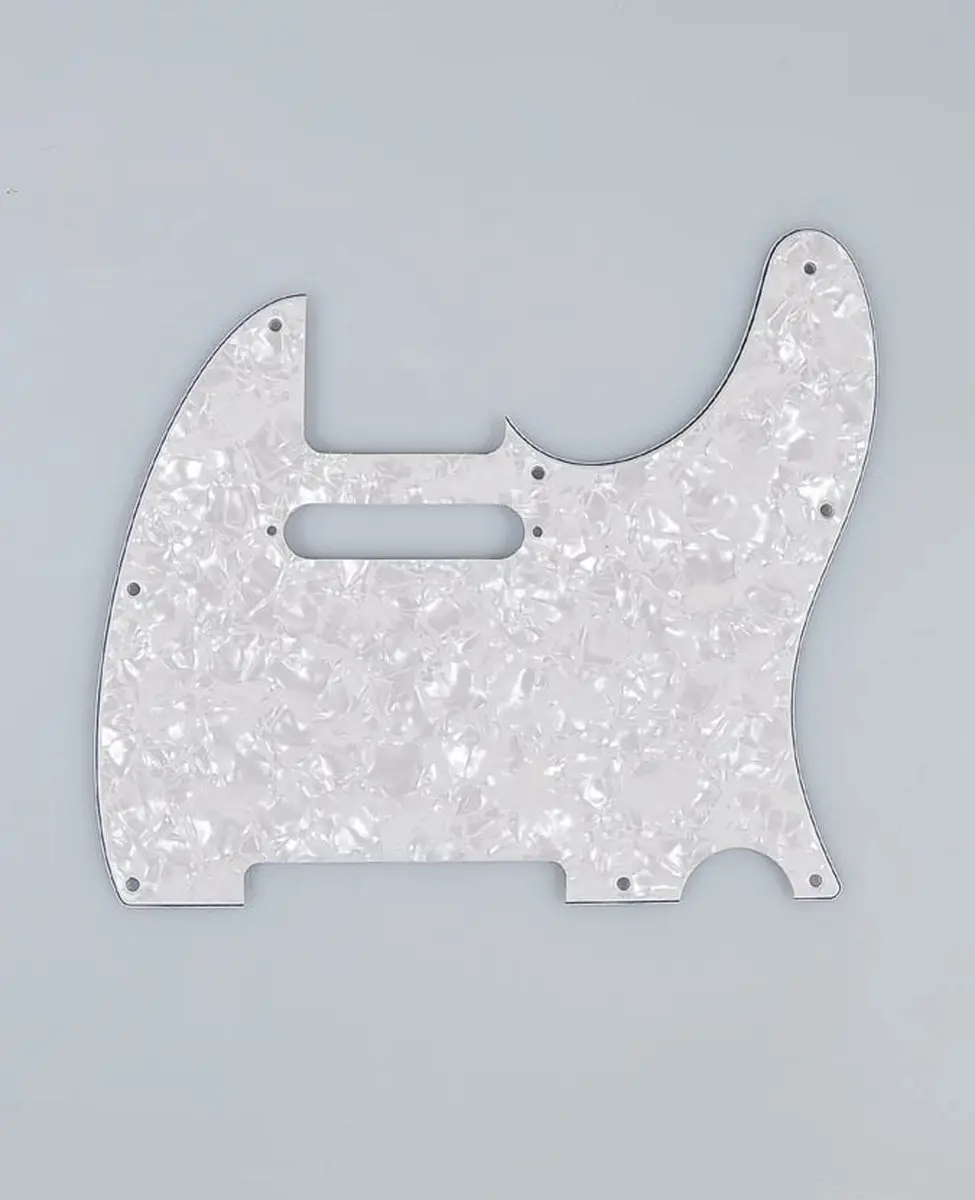 Fender Standard Tele Pickguard 4-laags Wit Parels