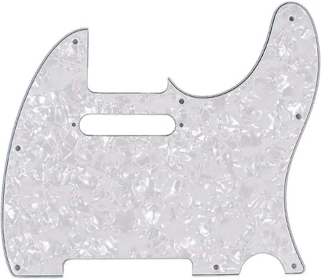 Fender Standard Tele Pickguard 4-laags Wit Parels
