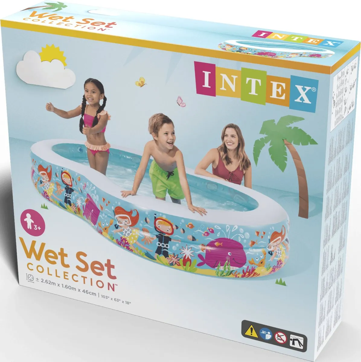 Intex Snorkel Fun Zwembad 700L - 262x160x46cm Aqua