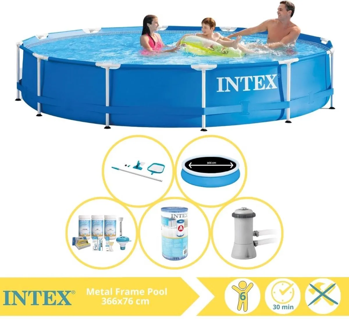 Intex Metal Frame Zwembad 366x76cm
