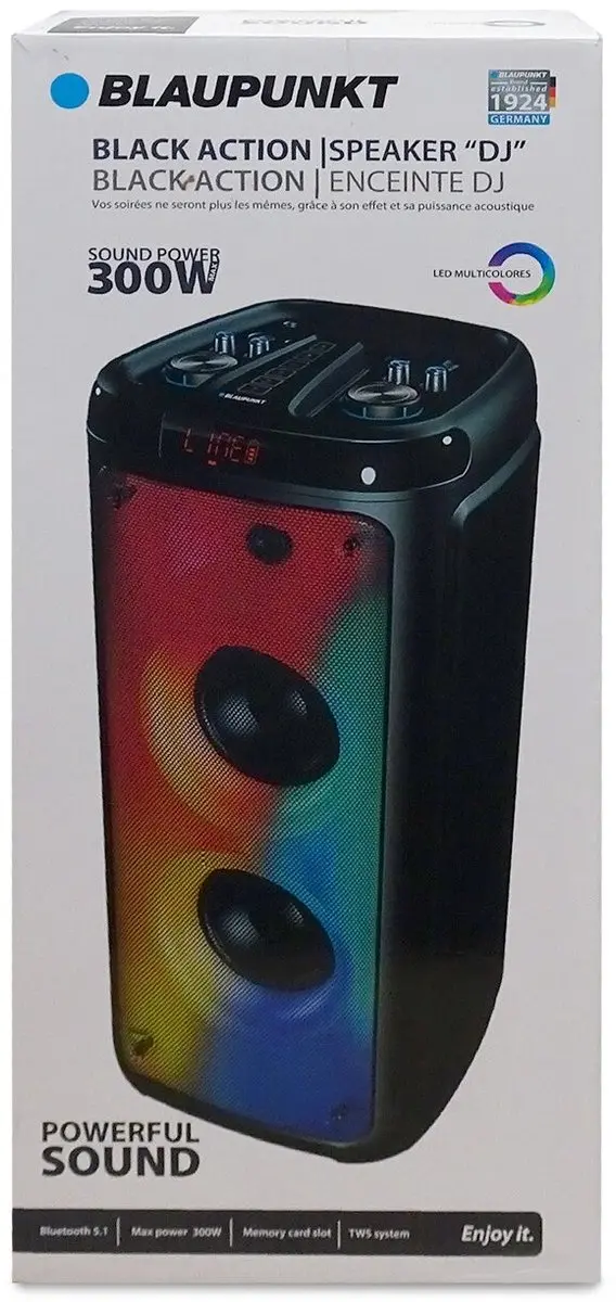 Blaupunkt BLP3963 Partybox Karaokespeaker - 40W RMS - Zwart