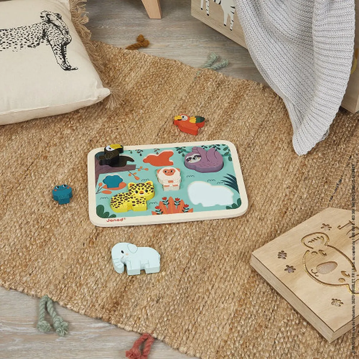 Janod WWF Jungle Dierenpuzzel 7 Stuks - 18+ Maanden