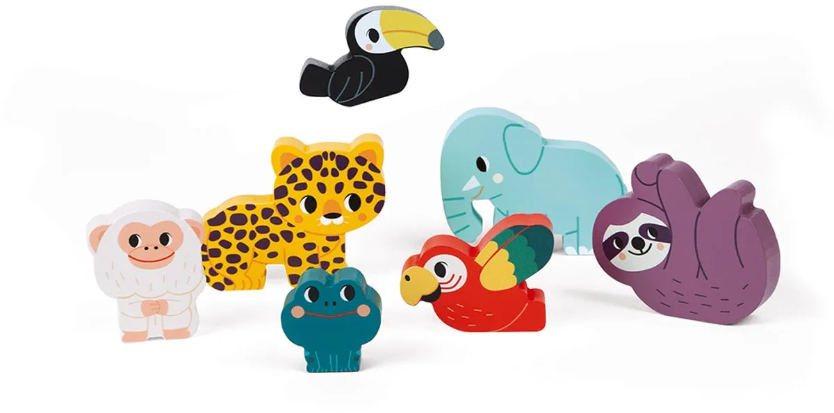 Janod WWF Jungle Dierenpuzzel 7 Stuks - 18+ Maanden