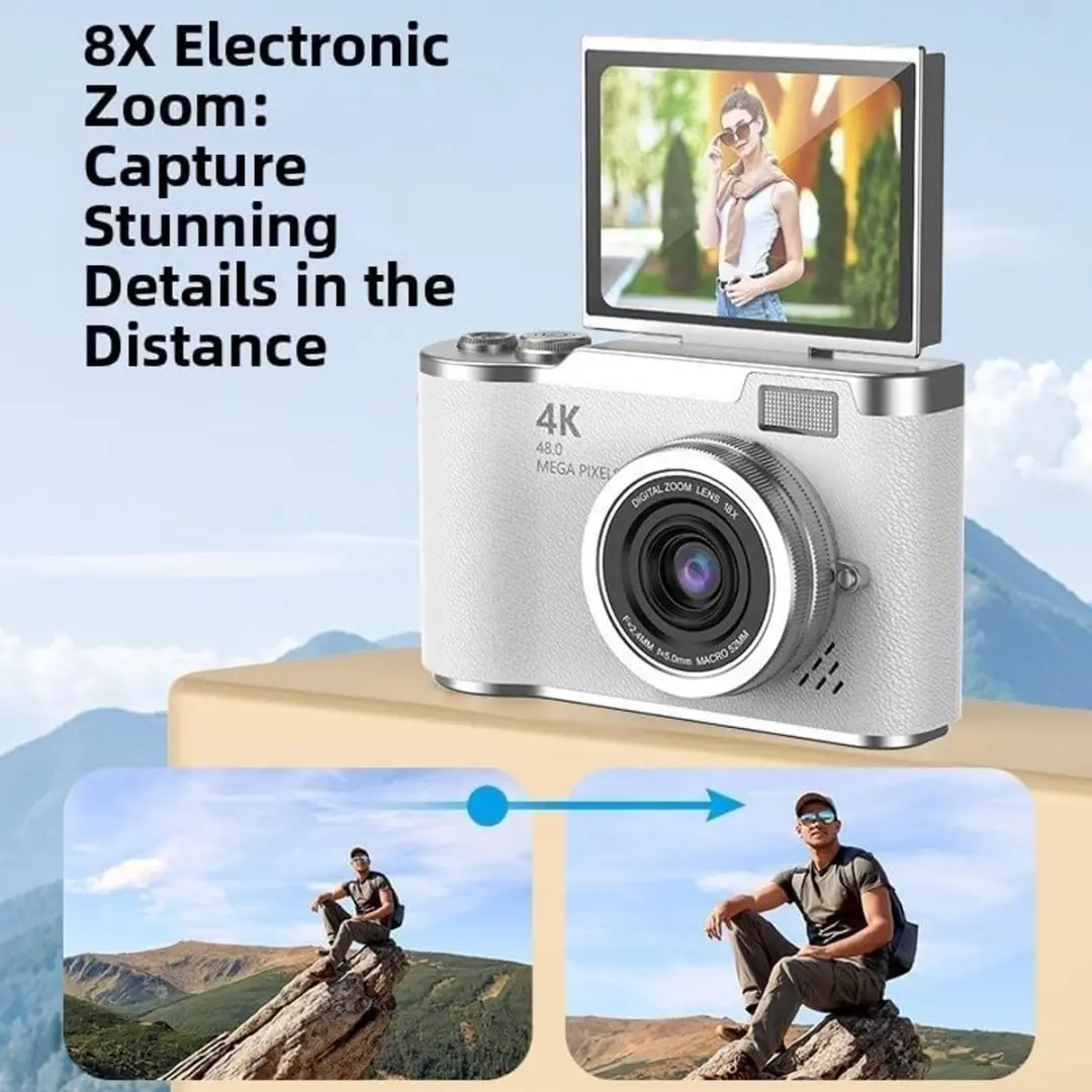 ECTEATOY Digitale Camera 4K 48MP 8721578344571 - Roze