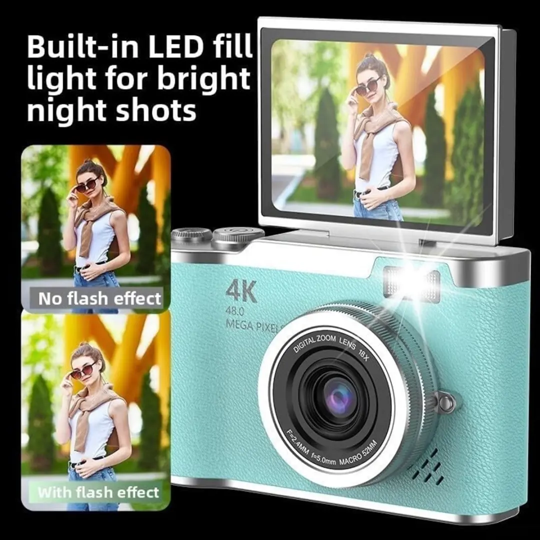 ECTEATOY Digitale Camera 4K 48MP 8721578344571 - Roze