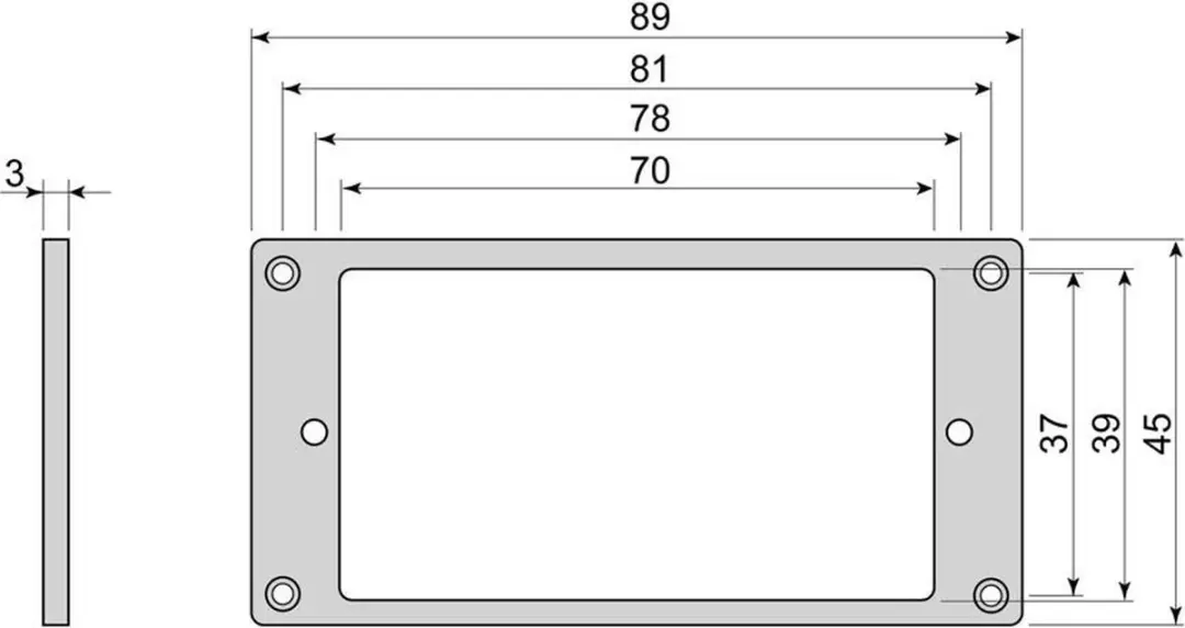 Boston HF3030IV Humbucker Frame - 3x3mm - Ivoorkleur