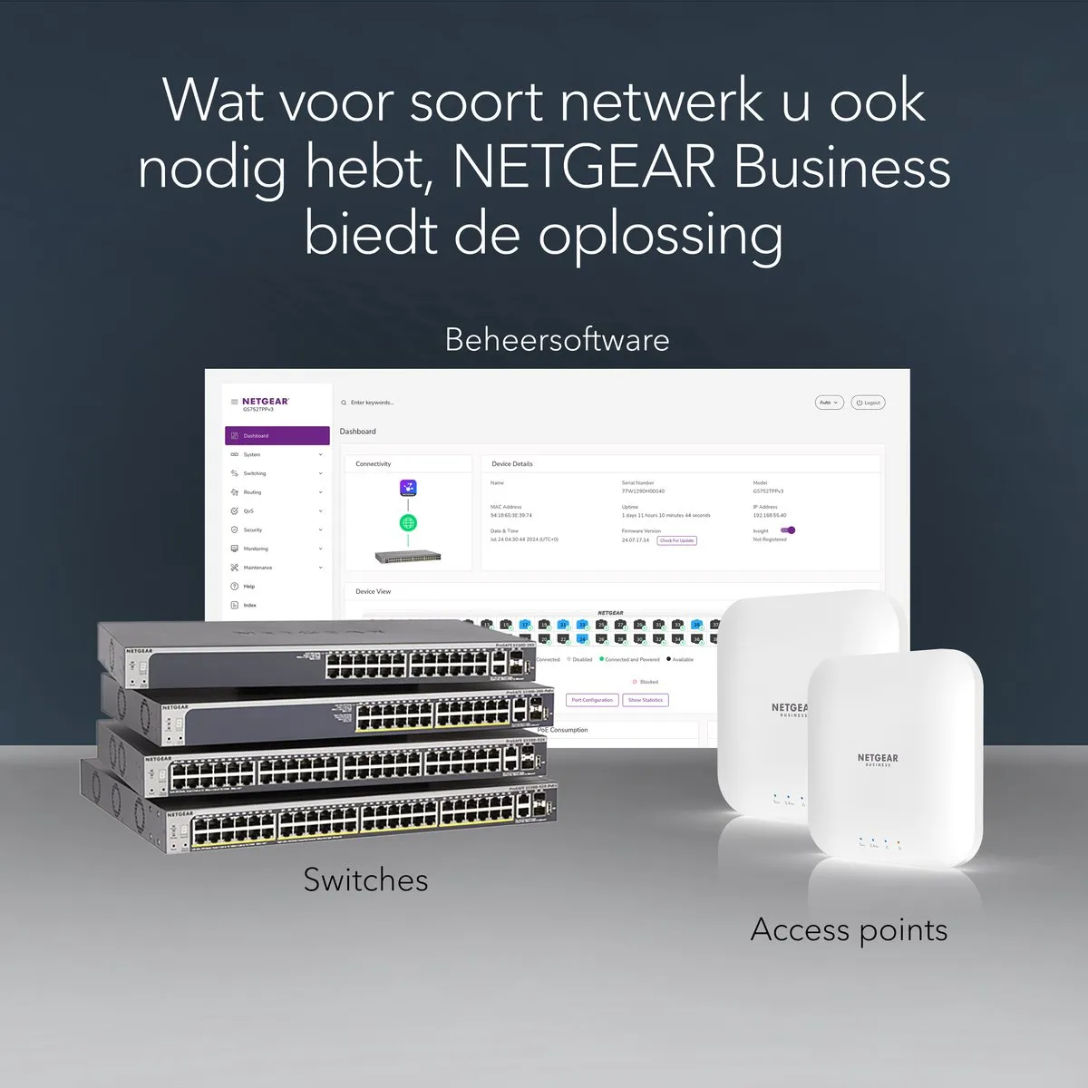 NETGEAR GS308LP - Netwerk Switch - Unmanaged - 1 Gbps - PoE Switch - 8 poorten