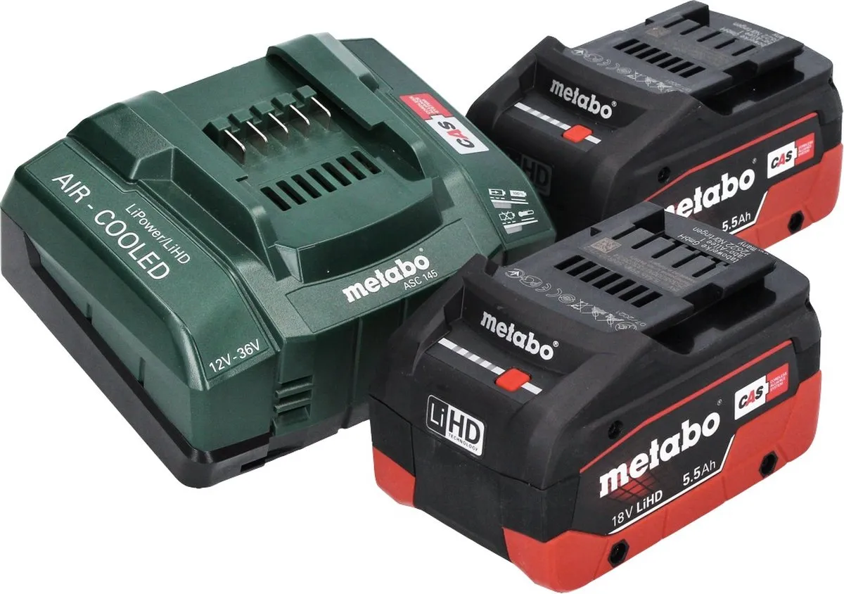 Metabo AK 18 Multi Accucompressor 18V 11 bar - 2x 5,5Ah Accu + Lader