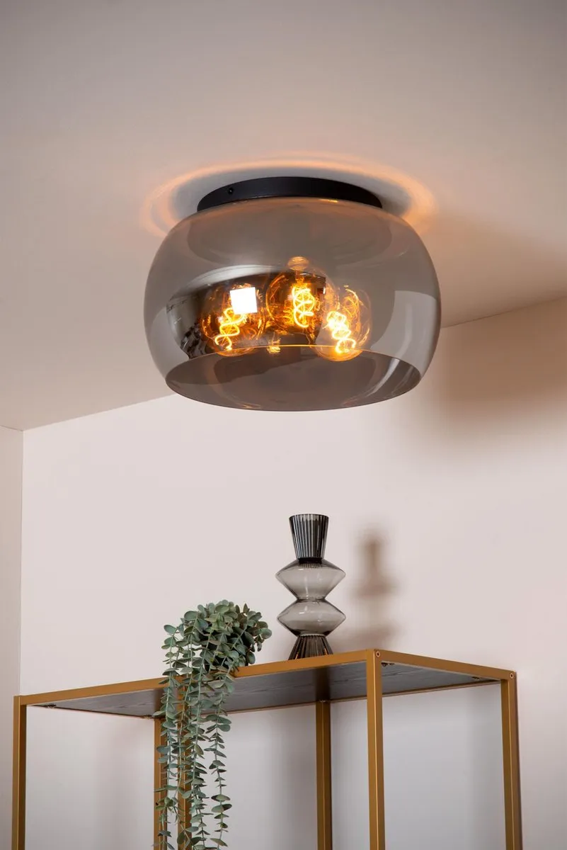 Lucide Olivia Plafondlamp Ø40cm - 3xE27 Fumé