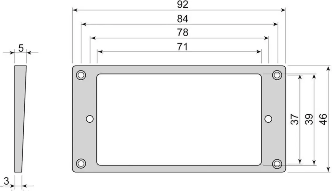 Boston HCS3050IV Ivoren Humbucker Frame - afbeelding 2 van 2