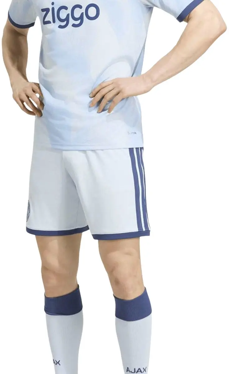 adidas Ajax Derde Short 26/27 Heren - Maat L - Lichtblauw/Donkerblauw